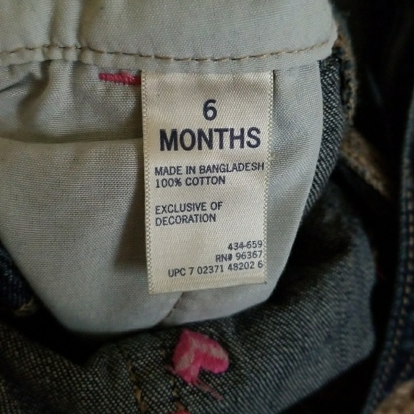 Jean Overalls with pink hearts - Picture 4 of 4